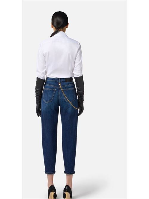 Camicia in popeline di cotone con logo ELISABETTA FRANCHI | CA11556E2.100